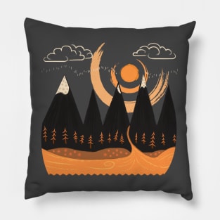 Sunny Mountain Pass Pillow