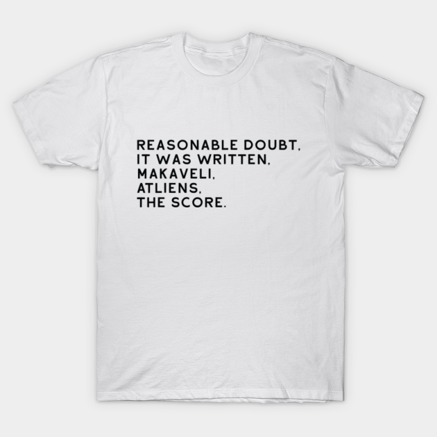 reasonable doubt t shirt