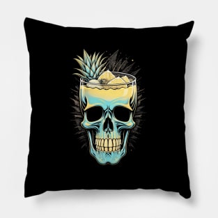 Pineapple Juice in Skull Glass Pillow