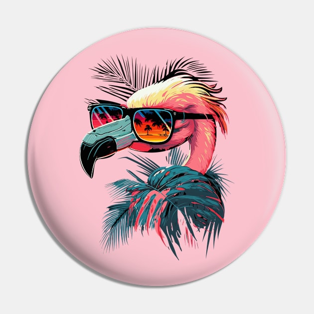 Too Cool Flamingo Pin by KsuAnn