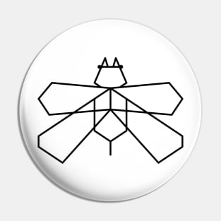 Trendy one line geometric design of insect bee Pin