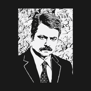 Ron Swanson - Portrait of Greatness T-Shirt