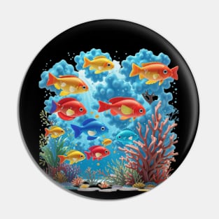 colorful fish in the sea Pin