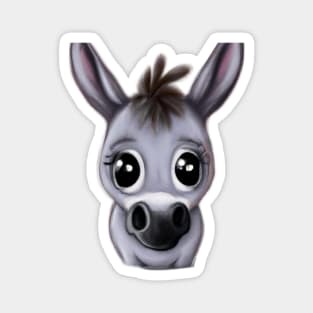 Cute Donkey Drawing Magnet