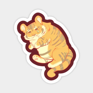 sad cat chonky tiger Magnet