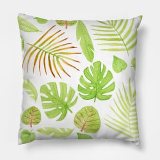 Watercolor Tropical Plants Pillow