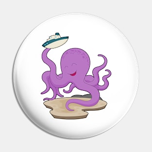 Octopus Octopus Toy boat Pin