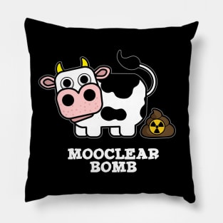 Mooclear Bomb Cute Cow Pun Pillow