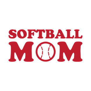 Softball Mom Red T-Shirt