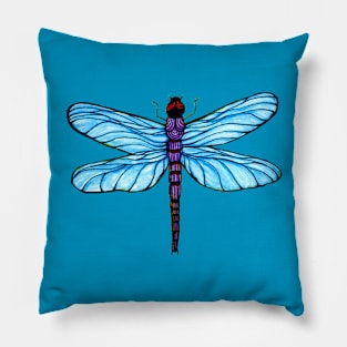 Magical Blue Dragonfly Pillow