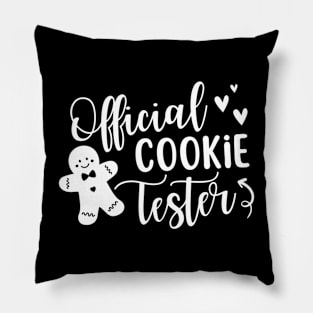 Official Cookie Baker And Tester - Funny Christmas Couples Pillow