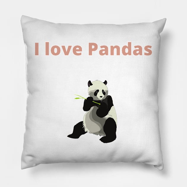 I love Pandas - Panda Pillow by PsyCave