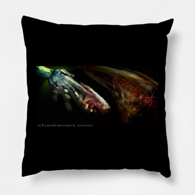 DISSIMILATION OF ATOM Pillow by Chad Rev Art