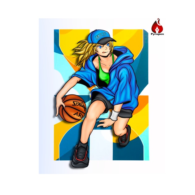 Anime Female Basketball Player by Pyropen