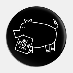 Whiteline Cute Pig with Joe Biden 2020 Sign Pin