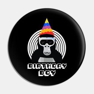 Gorilla Tag Birthday Boy VR Gamer Gift for Kids Teen Pin