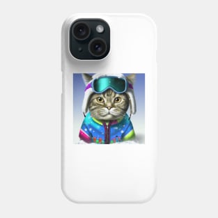 Cute Snowboarder Cat Phone Case