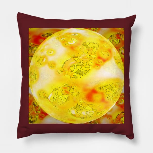 Cheerful yellow polka dots Pillow by TiiaVissak