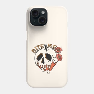 Bite Me Floral Skull Phone Case