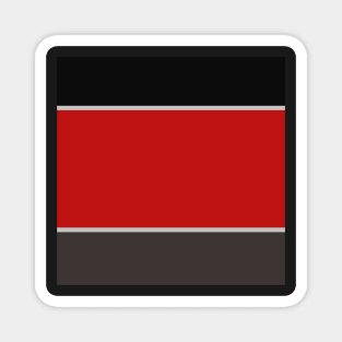 red and black abstract minimalist design Magnet