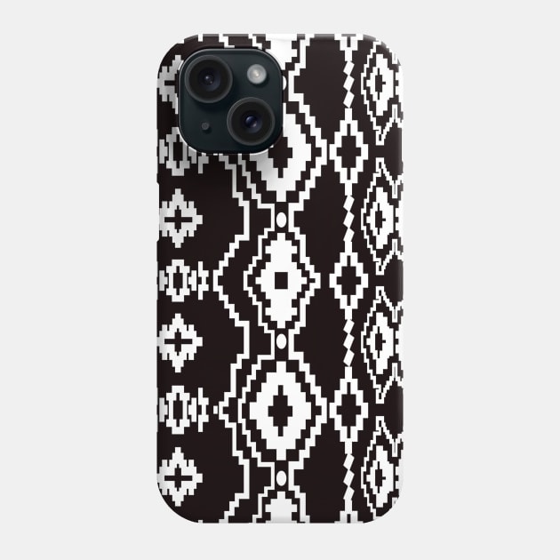 Black and white geometric abstract design Phone Case by ilhnklv