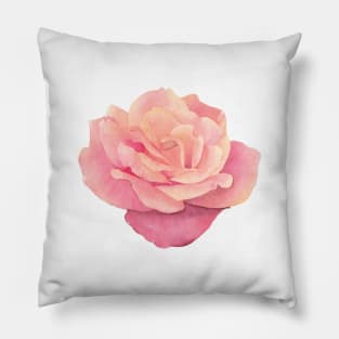 Watercolor rose Pillow