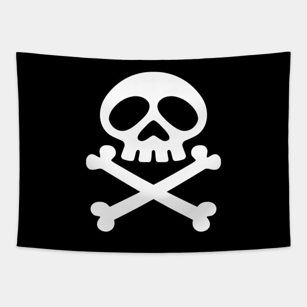 Punk Rock Pirate Skull Tapestry by avperth