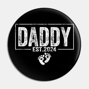 Daddy Est. 2024 Expect Baby 2024, Father 2024 New Dad 2024 Pin