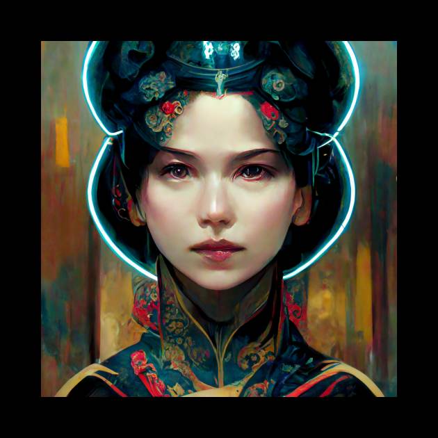 Portrait Queen Machine Gold by Bespired