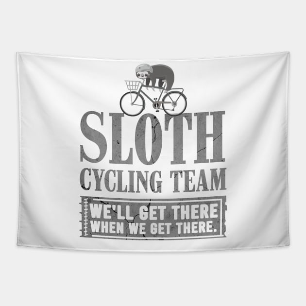 SLOTH CYCLING TEAM Tapestry by JohnetteMcdonnell