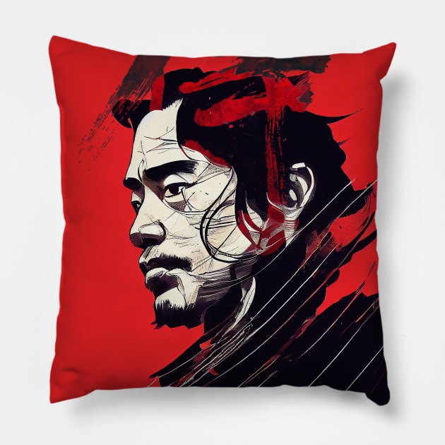 Kikuchiyo - Seven Samurai Pillow by NeonOverdrive