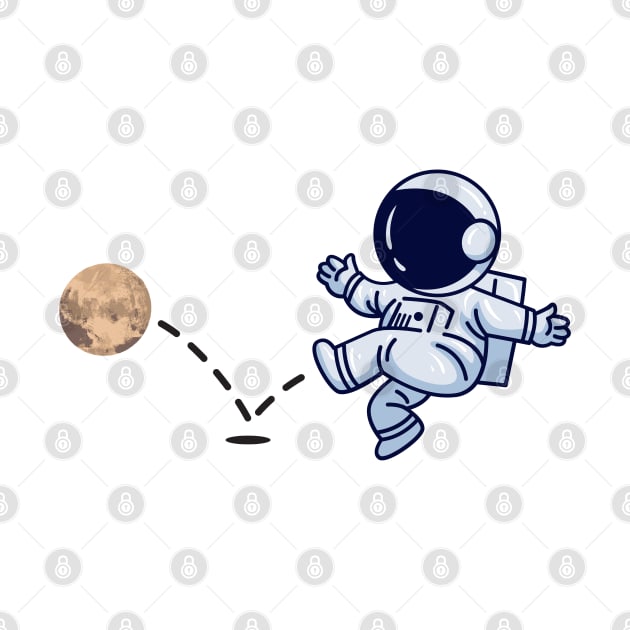 Astronaut plays Pluto Soccer by firstsapling@gmail.com