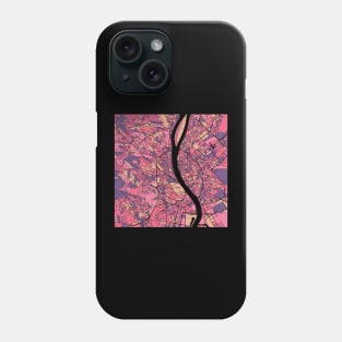 Budapest Map Pattern in Purple & Pink Phone Case