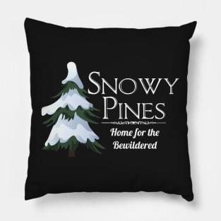 Snowy Pines Home for the Bewildered Pillow