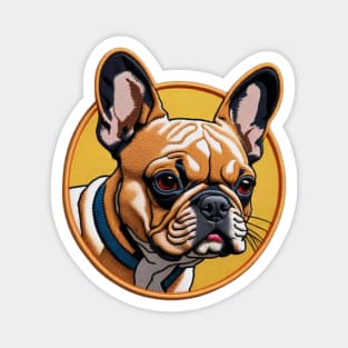 Frenchie Embroidered Patch Magnet