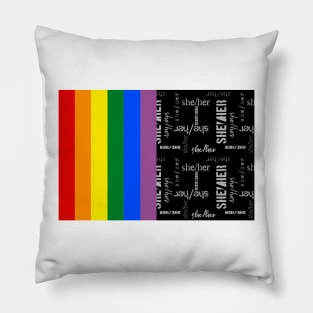 Gay Pride, She/Her Pronouns - Identity Pride Pillow