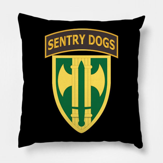 18th MP Brigade - Sentry Dogs Tab wo Txt Pillow by twix123844