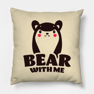 Bear With Me || Minimalist Panda Bear Pillow