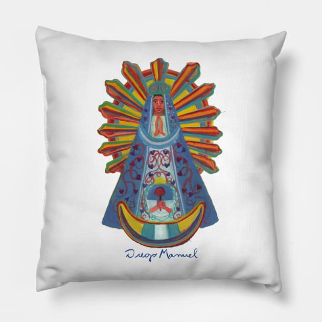 Virgin of Lujan 6 Pillow by diegomanuel