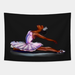 African American ballerina - brown skin ballerina dancing ballet Tapestry