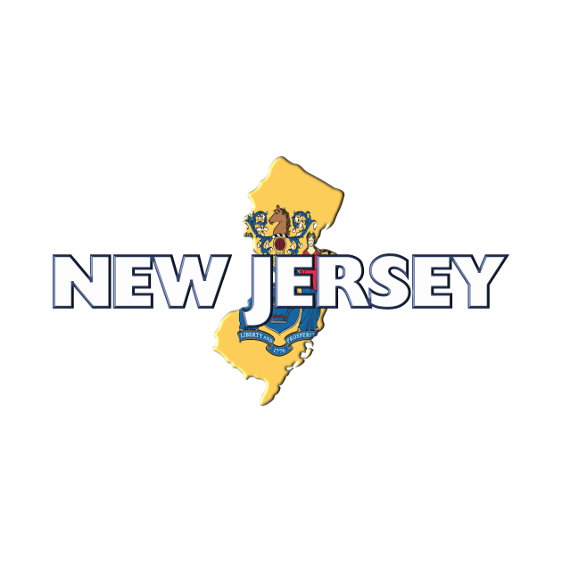 New Jersey Colored State by m2inspiration