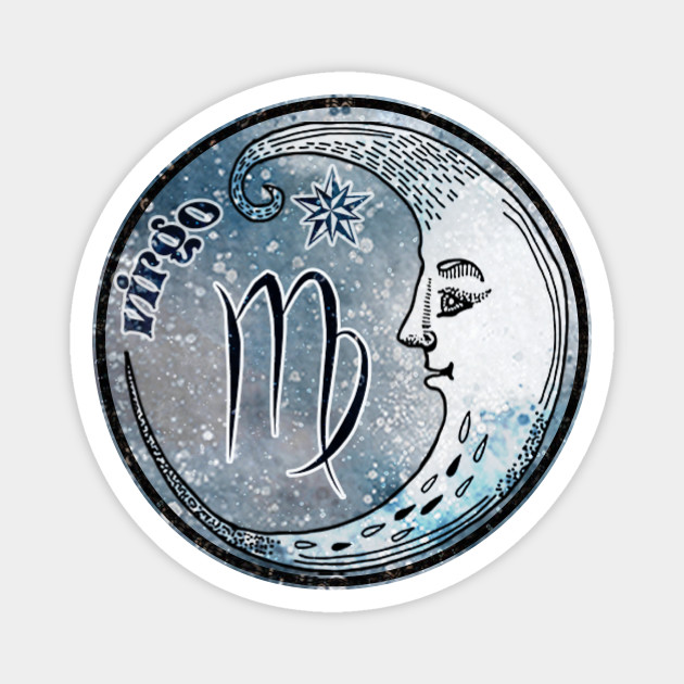 Virgo Moon Sign Astrology Zodiac Symbol Stars and Crescent Moon