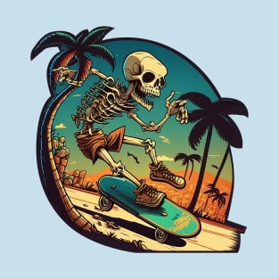 Skateboarding Skeleton T-Shirt