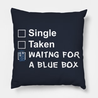 Waiting For a Blue Box Pillow