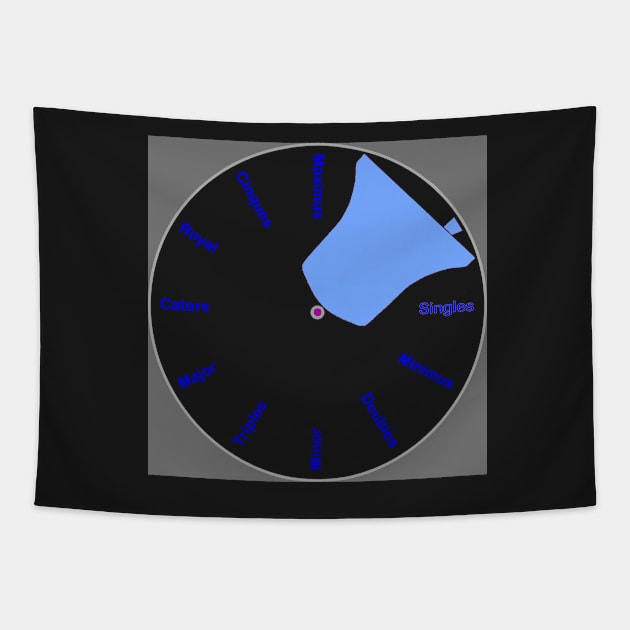 Bell Tower Wall Clock - Sky Blue Tapestry by Grandsire