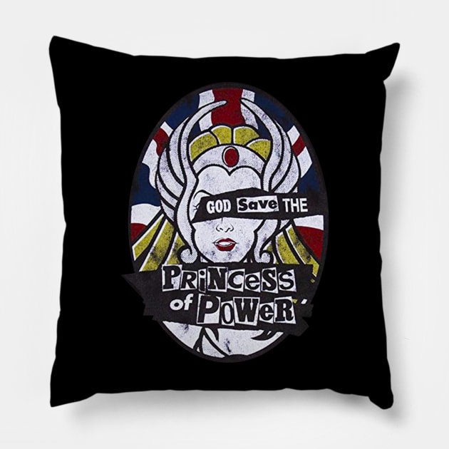 God Save The Princess Of Power Pillow by Inky Icarus