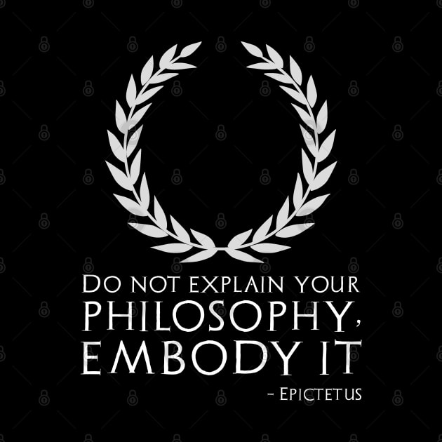 Classical Greek Stoicism Epictetus Quote On Philosophy by Styr Designs