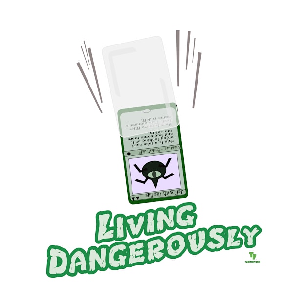 Living Dangerously Card Sleeve Epic Gamer Design by Tshirtfort