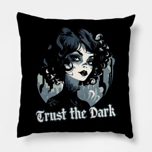 Funny Gothic Macabre Spooky Occult Creepy Halloween Pillow