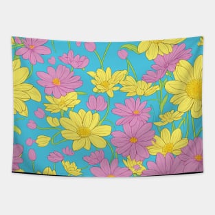 Pastelicious Spring flowers Pattern Tapestry